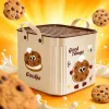 Cream-colored square PP material covered storage box for bedroom desktop organization Specification image